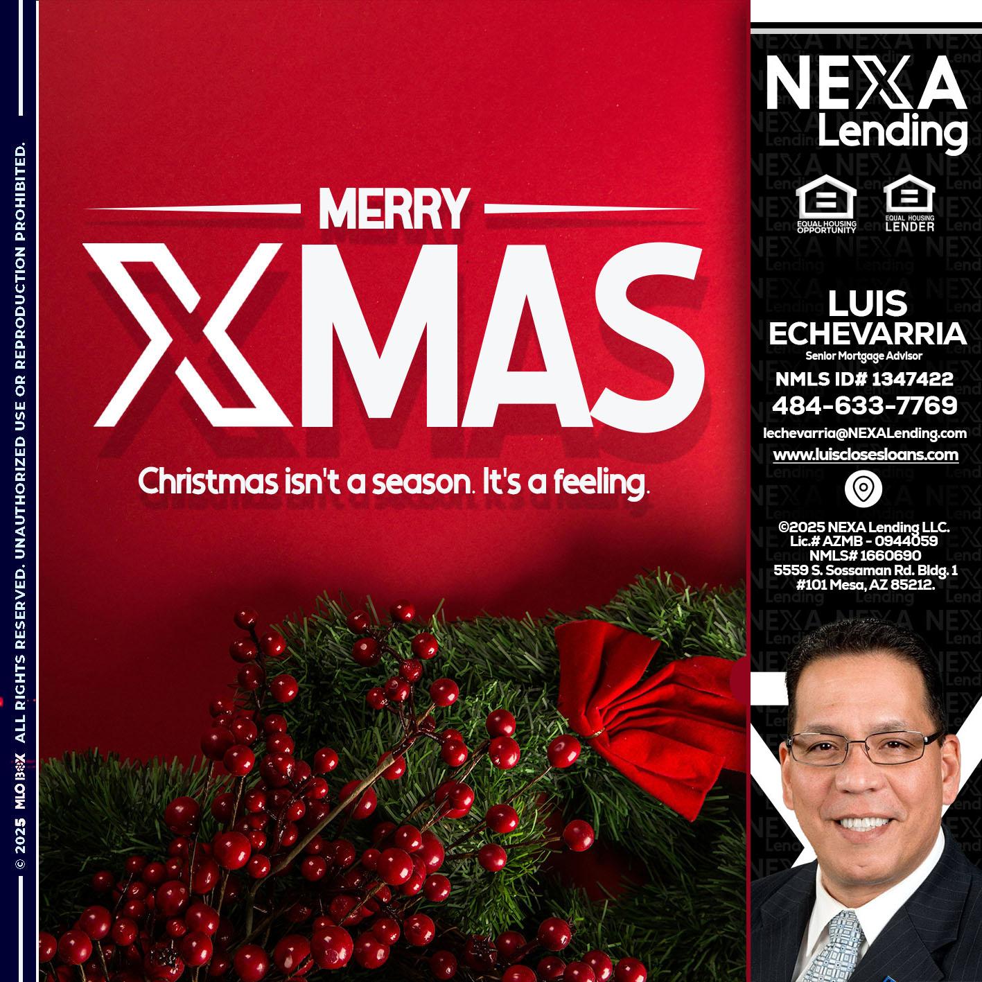 merry xmas - Luis Echevarria -Broker/Senior Mortgage Advisor