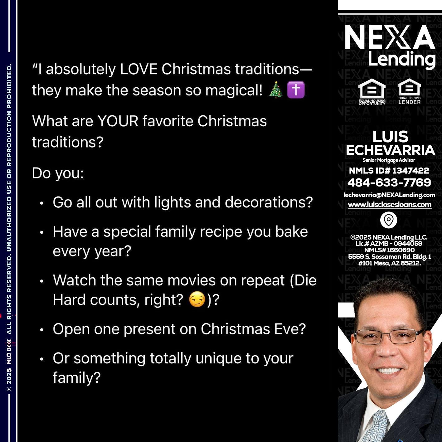 I love christmas - Luis Echevarria -Broker/Senior Mortgage Advisor