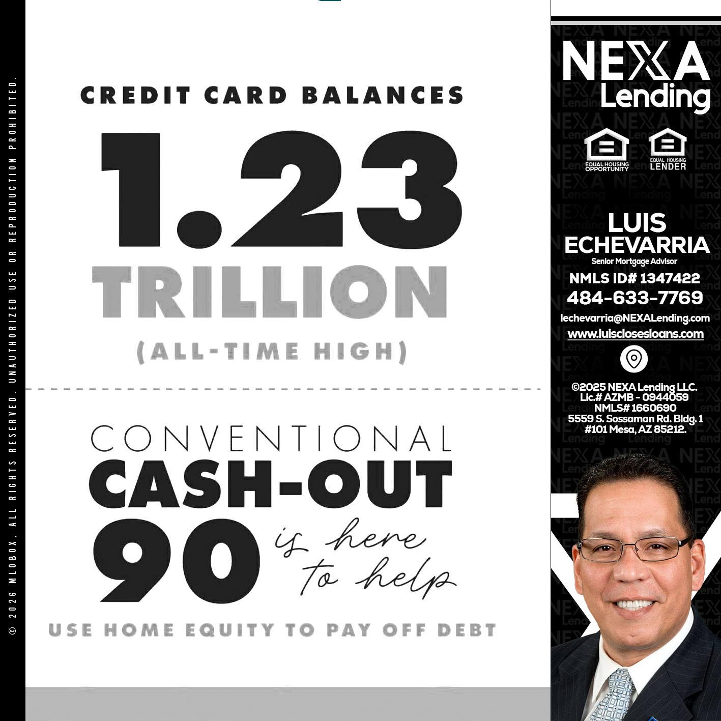 CREDIT CARD BALANCE - Luis Echevarria -Broker/Senior Mortgage Advisor
