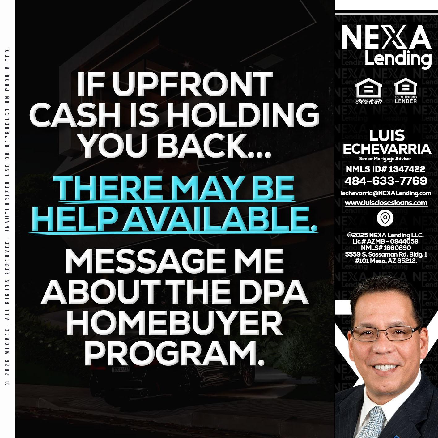IF UPFRONT - Luis Echevarria -Broker/Senior Mortgage Advisor