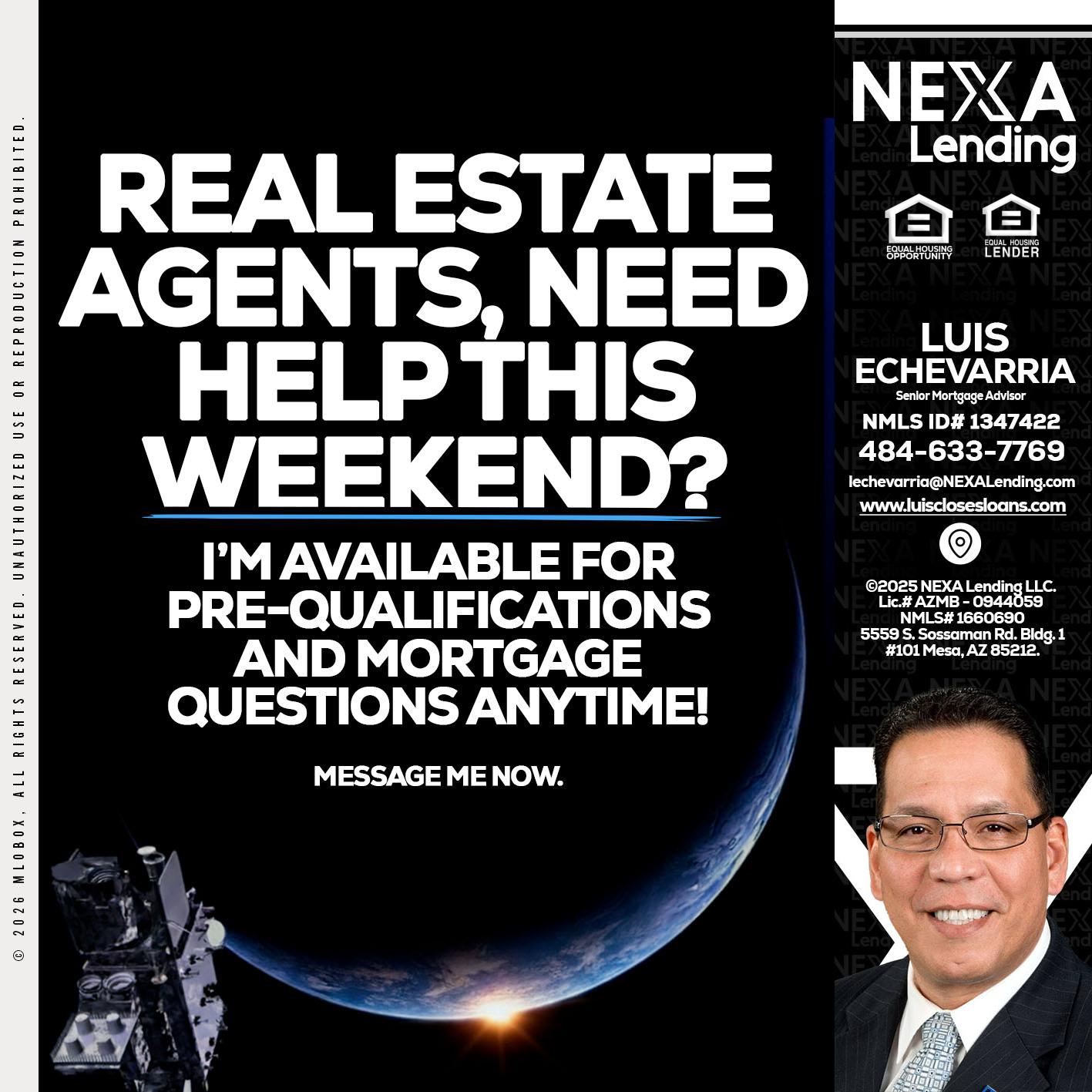 REAL ESTATE AGENTS - Luis Echevarria -Broker/Senior Mortgage Advisor