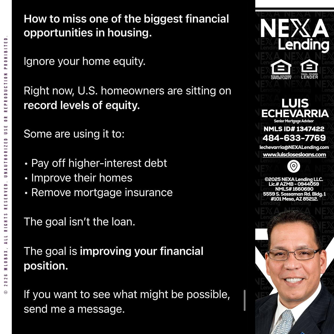how to miss - Luis Echevarria -Broker/Senior Mortgage Advisor