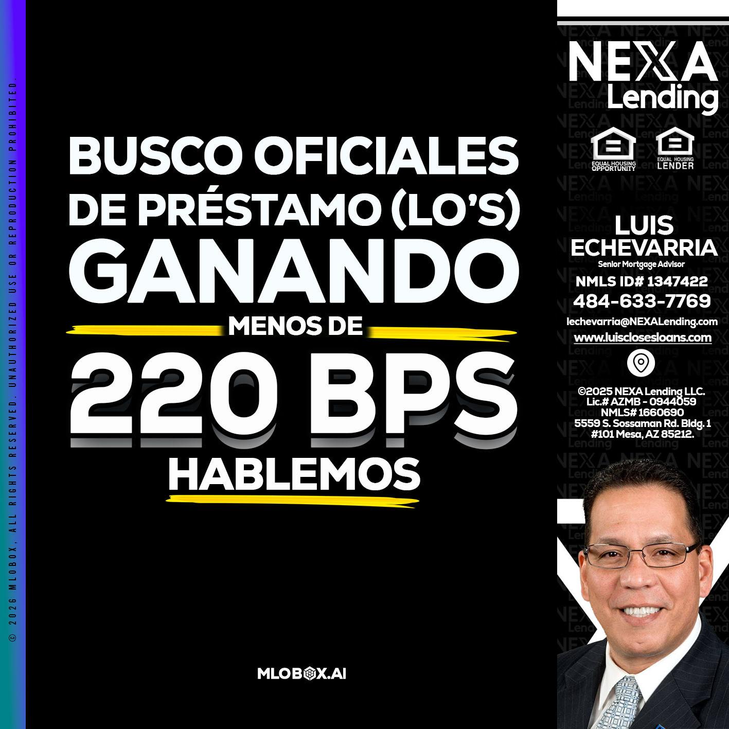 BUSCO OFICIALES - Luis Echevarria -Broker/Senior Mortgage Advisor