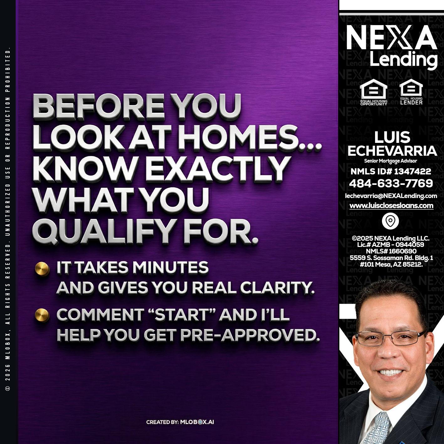 BEFORE YOU - Luis Echevarria -Broker/Senior Mortgage Advisor