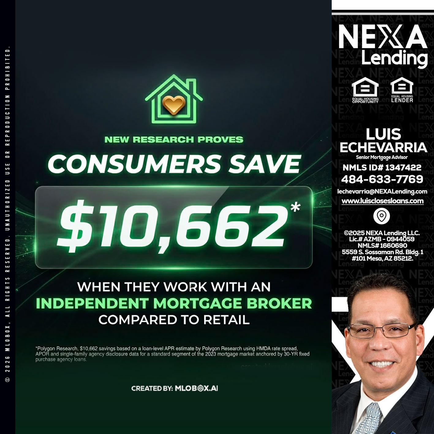 10,662 - Luis Echevarria -Broker/Senior Mortgage Advisor