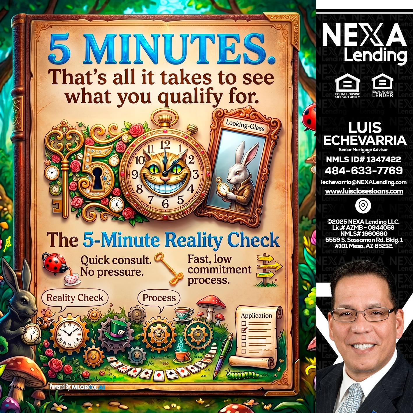 Reality Check! - Luis Echevarria -Broker/Senior Mortgage Advisor