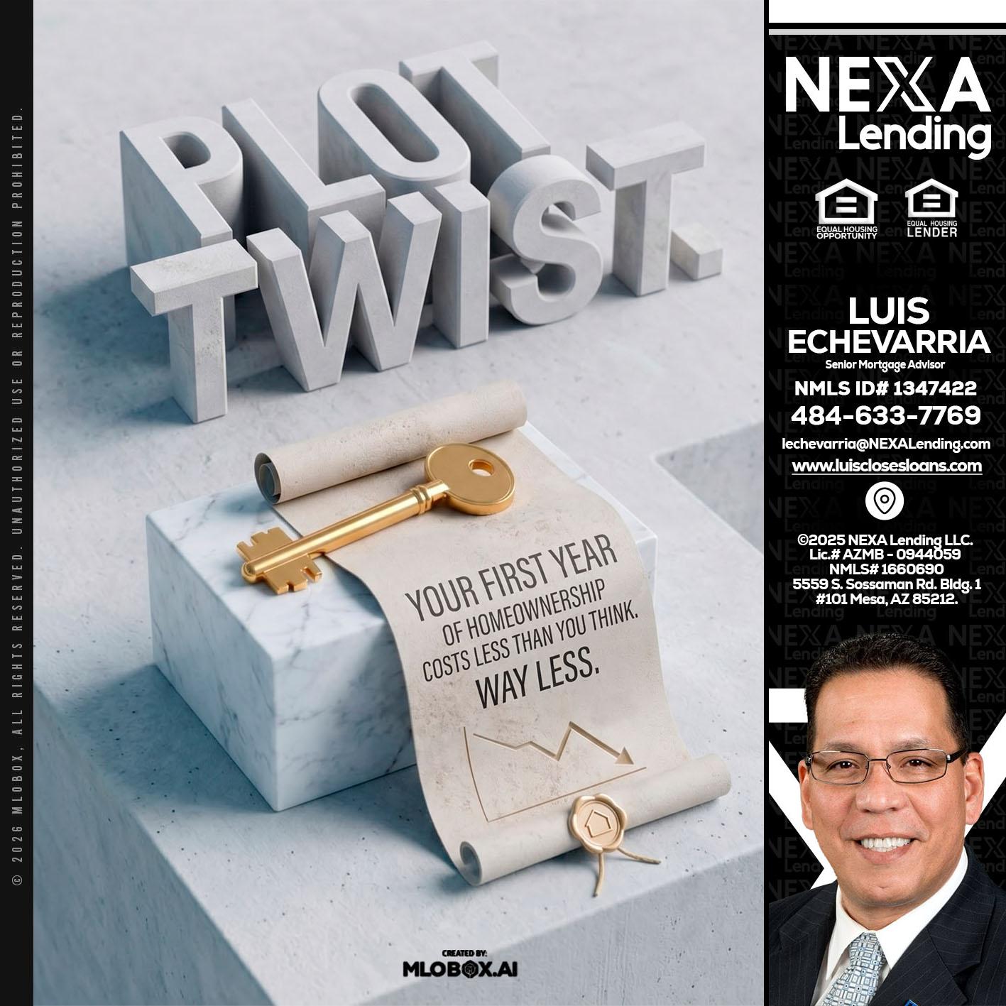 PLOT TWIST - Luis Echevarria -Broker/Senior Mortgage Advisor
