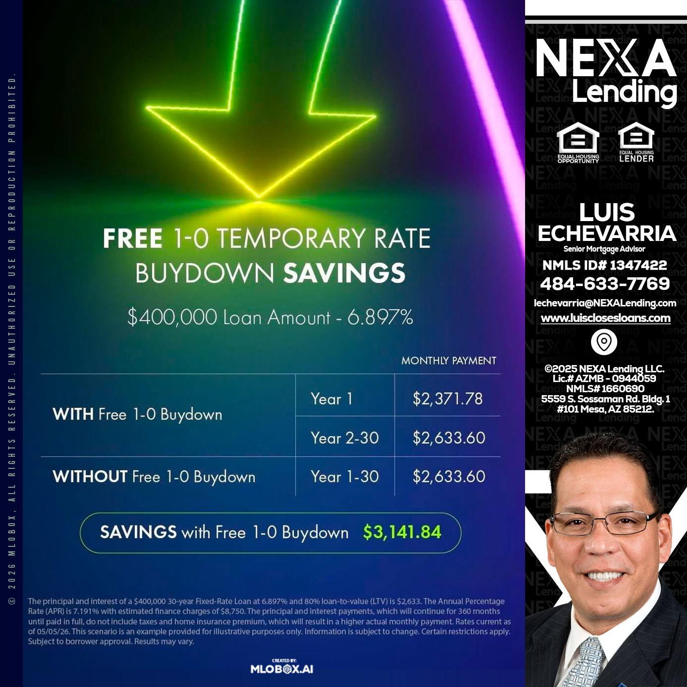 BUYDOWN - Luis Echevarria -Broker/Senior Mortgage Advisor