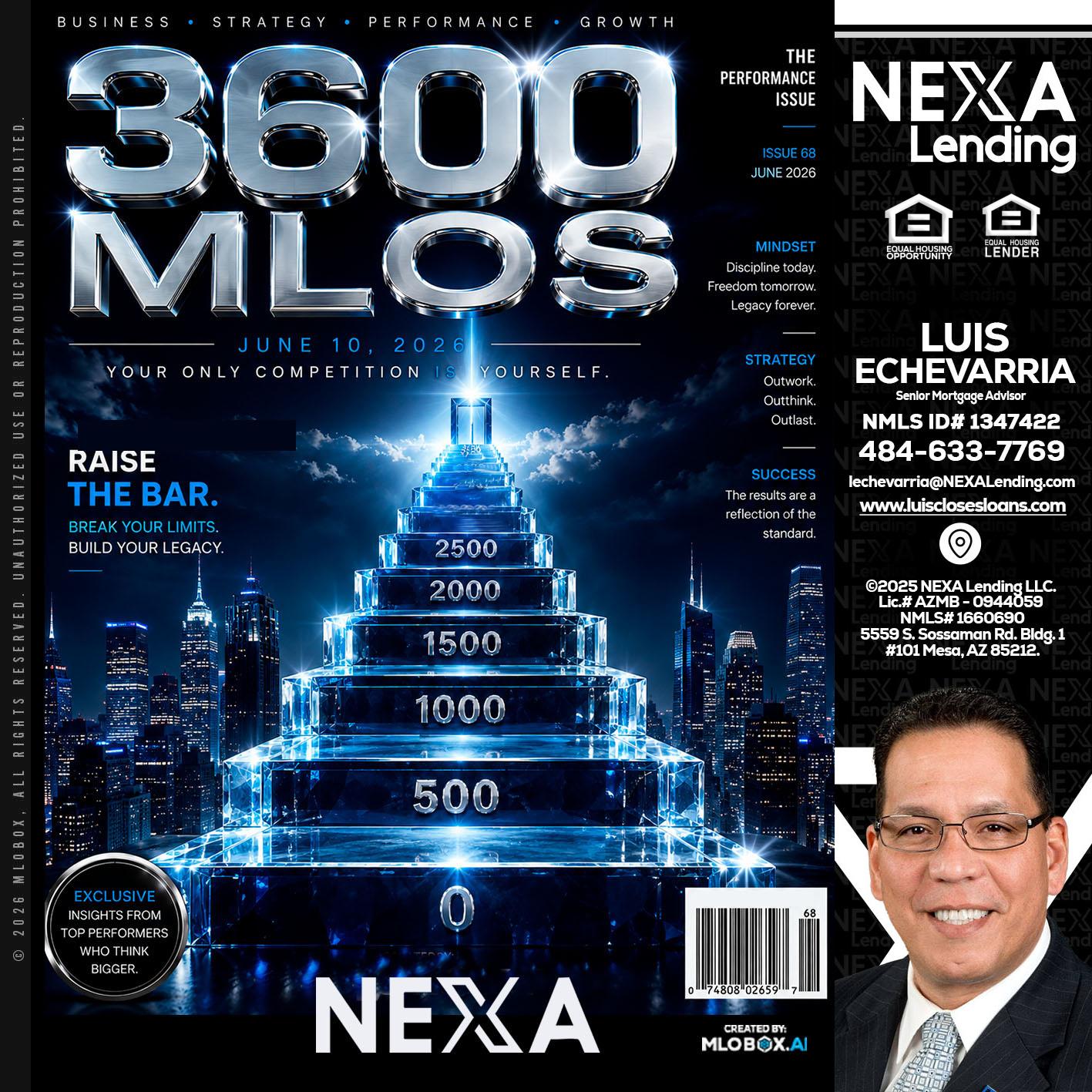3600 MLOs - Luis Echevarria -Broker/Senior Mortgage Advisor