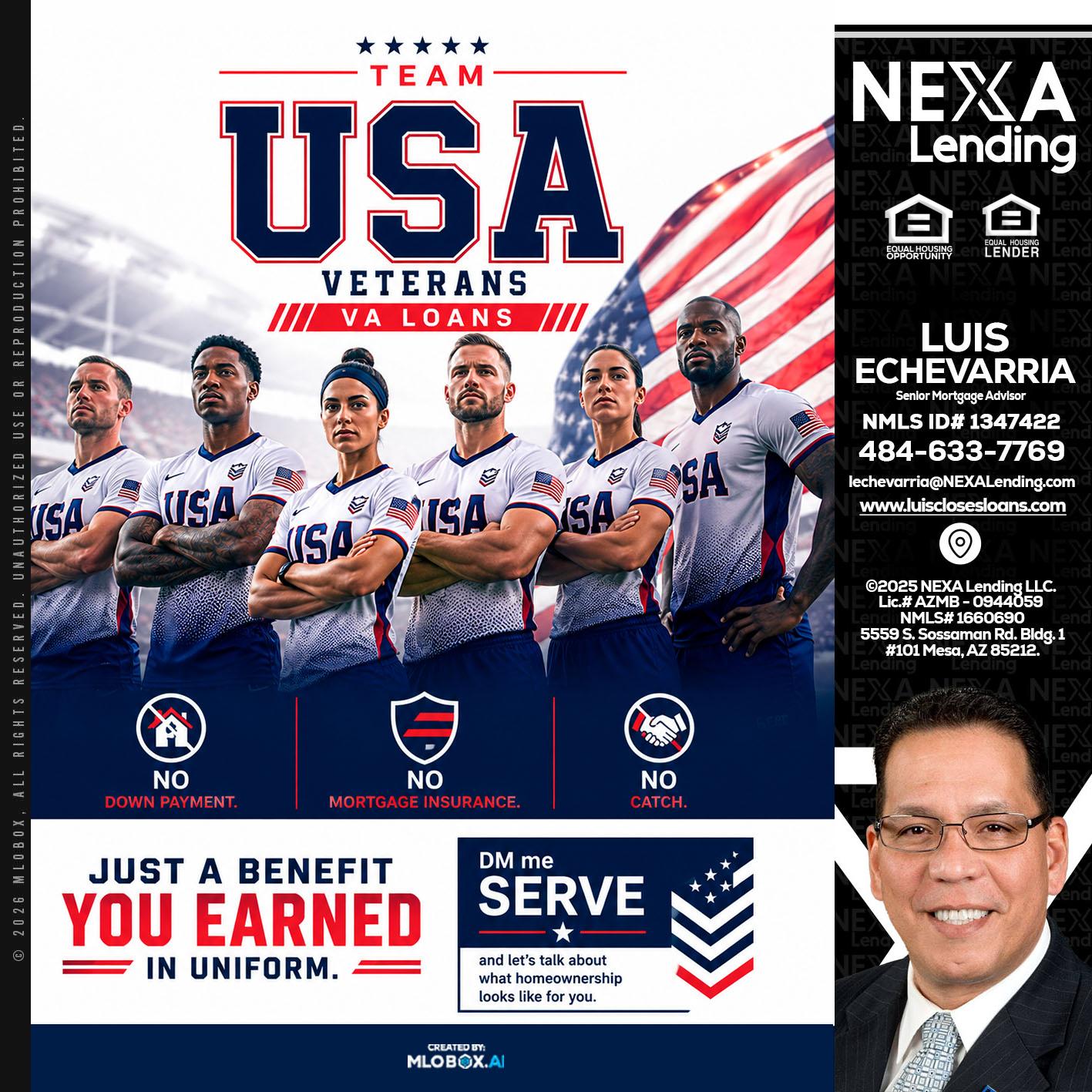 USA TEAM - Luis Echevarria -Broker/Senior Mortgage Advisor