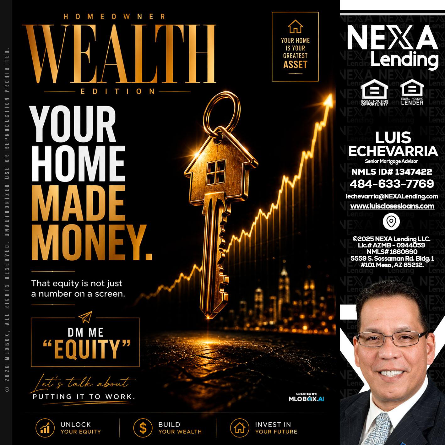 YOUR HOME MADE - Luis Echevarria -Broker/Senior Mortgage Advisor