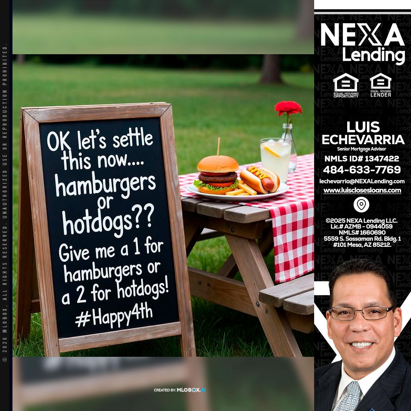 let settle this - Luis Echevarria -Broker/Senior Mortgage Advisor