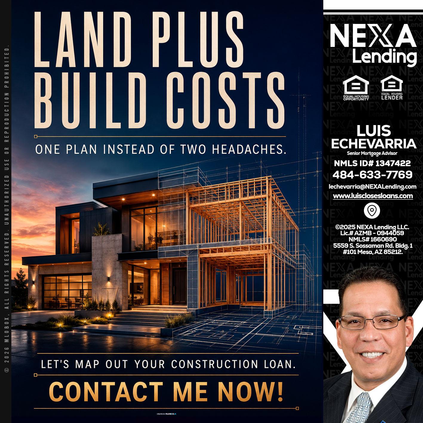 LAND PLUS - Luis Echevarria -Broker/Senior Mortgage Advisor