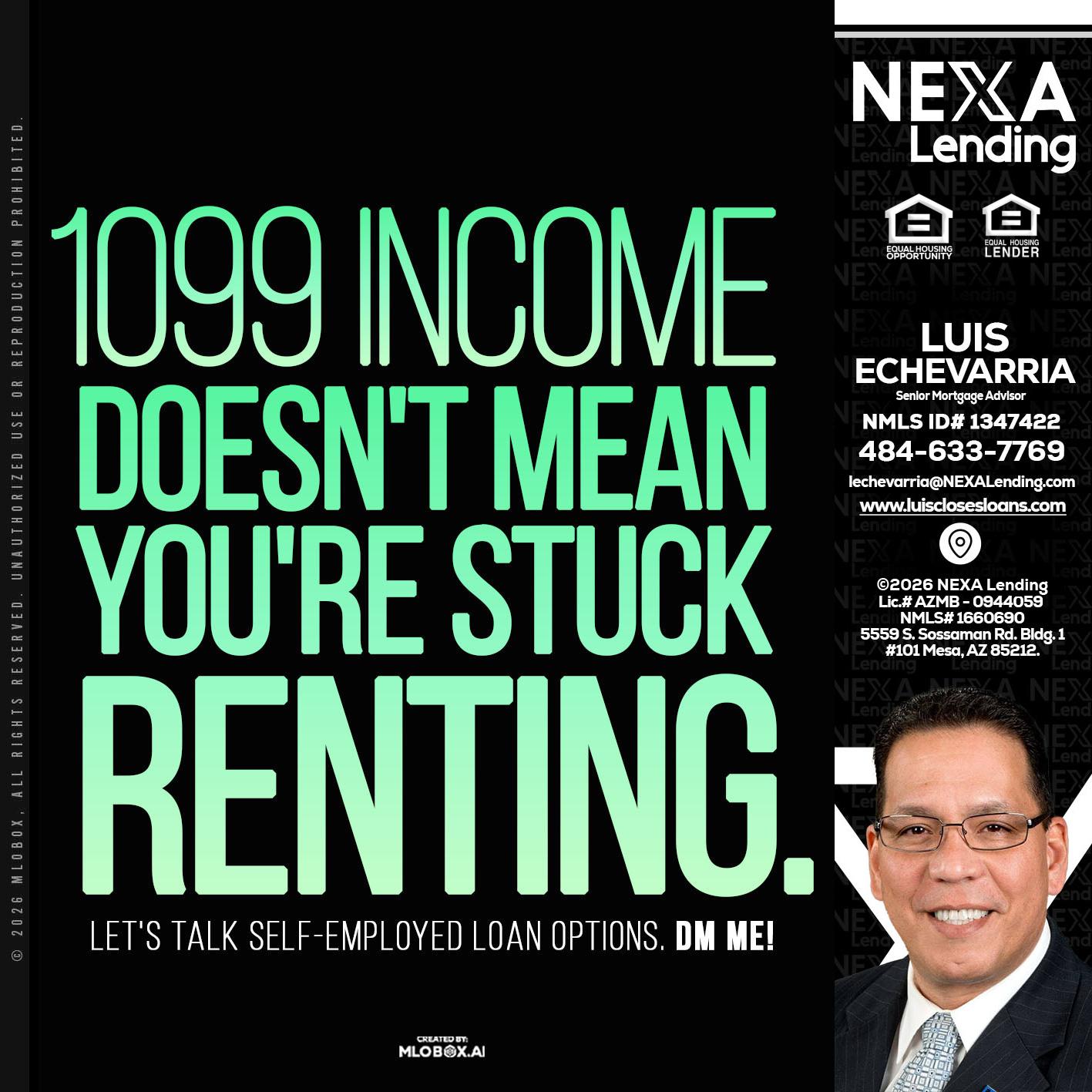 1099 income - Luis Echevarria -Broker/Senior Mortgage Advisor