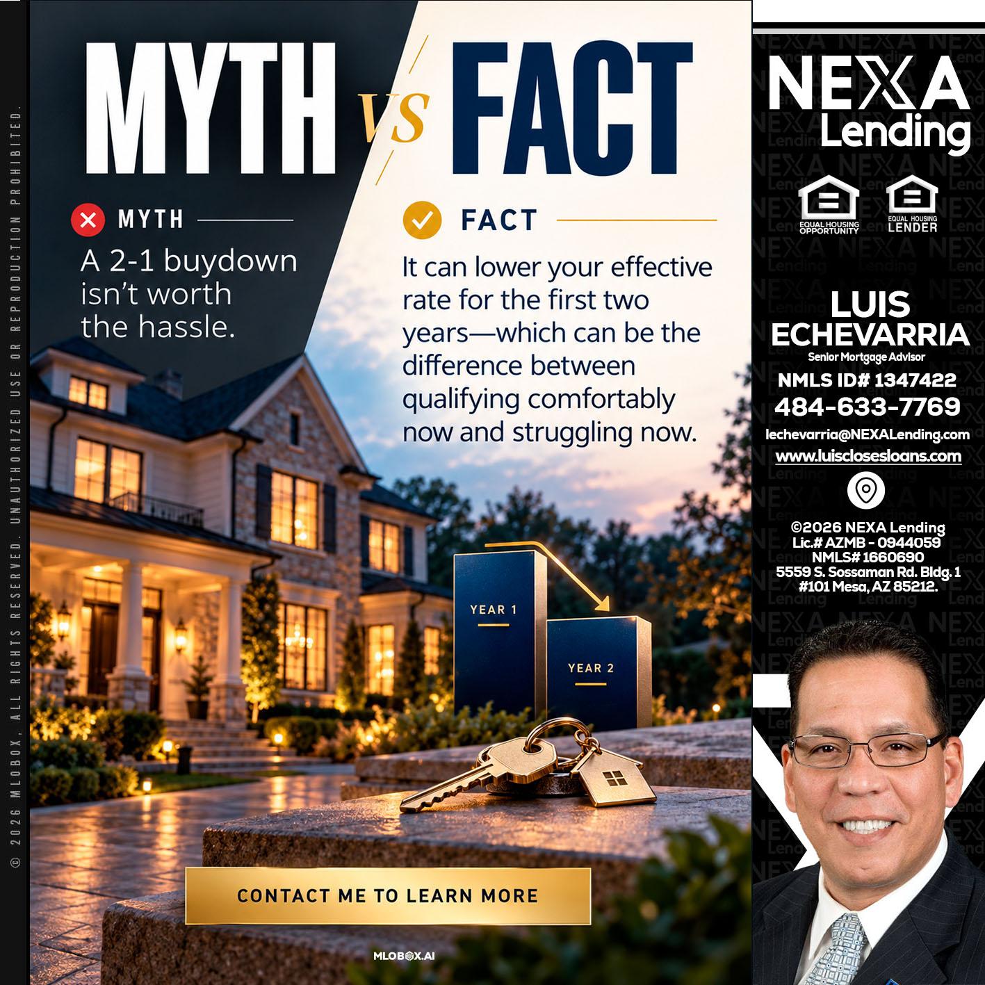 MYTH VS FACT - Luis Echevarria -Broker/Senior Mortgage Advisor